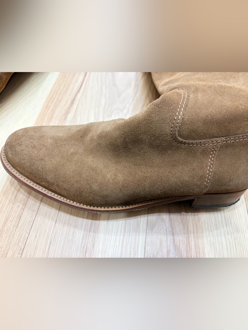 Fairfax & Favor Amira Flat Boot Tan Suede Leather 42 10 - Picture 10 of 11